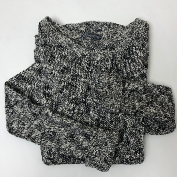 Vince Gray Speckled Linen Cotton Blend Pullover Sweater Size XS - Picture 9 of 10
